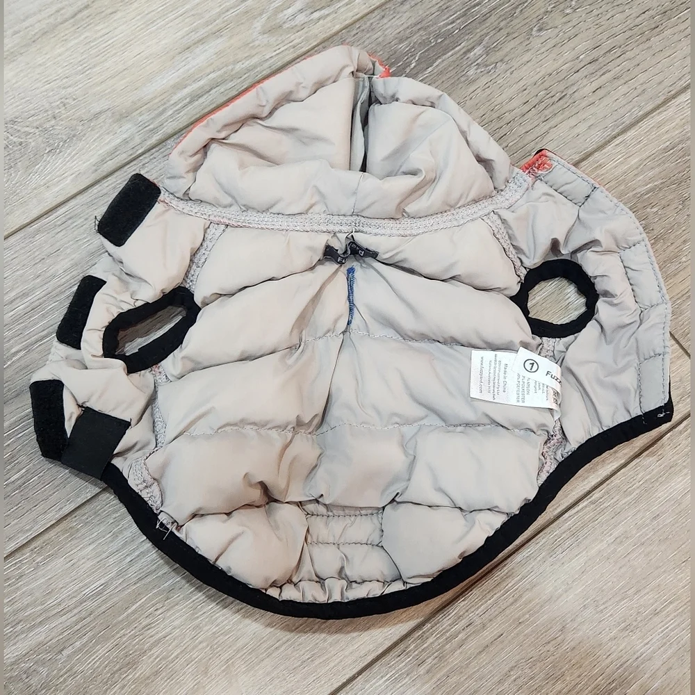 Red and Blue Fuzzyard Dog Jacket Size 1